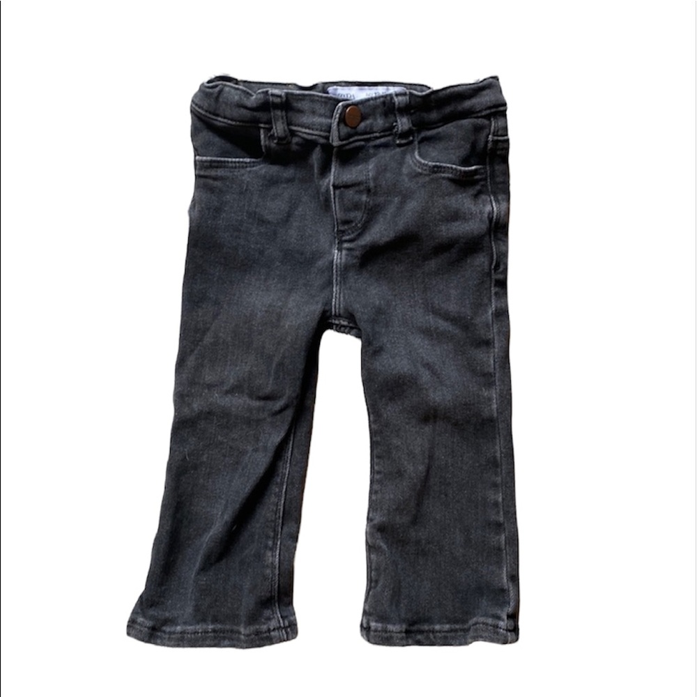 Zara black washed fare jeans